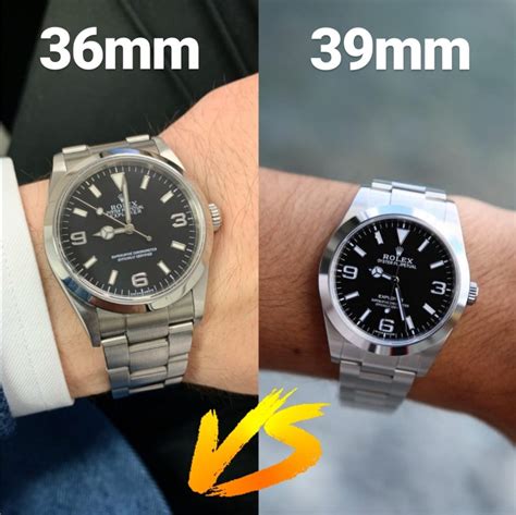 39mm vs 40mm watch|rolex day date 36mm.